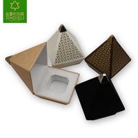 Factory Direct Custom Logo Luxus MDF Holz Parfüm Box Top Luxus Pyramide Form Verpackung Spezielle Luxus Parfüm Verpackung