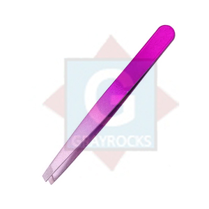 Pince à épiler d'extension de cosmétiques de marque privée pince à épiler à sourcils en acier inoxydable de marque privée - Product Image 3