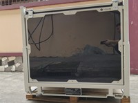 Cage de stockage pliable à revêtement de poudre personnalisée, conteneur métallique empilable en acier pour une manipulation et un transport sûrs