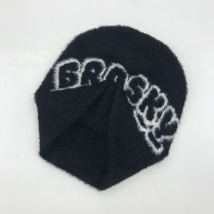 Gorro cálido de invierno personalizado para adultos de punto Mohair con también gorros Jacquard bordados en 3D 2025 - Product Image 2
