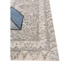 พรมไหมพรมถักมือ AKWS-9001 สีเทาและดำ ลายแบบนามธรรม สำหรับห้องนั่งเล่นและทางเดินในบ้าน  ผสมผสานความเป็นประเพณีดั้งเดิม - Product Image 4