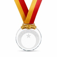 Pendentif Médaille Personnalisé en Cristal Vierge, Récompense en Cristal Artificiel pour Compétition de Maternelle, Cadeau, Vente en Gros, OEM