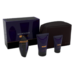 Mauboussin Private Club Gift <b>Set</b> Eau De Parfum Shower Gel After-Shave Balm with Toiletry Bag Premium Perfume Collection - Product Image 2