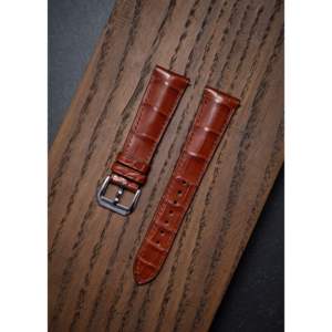 Bracelet en peau de crocodile résistant à l'eau en cuir pleine fleur Bracelet de montre 100% en cuir véritable fabriqué à la main fabriqué au Vietnam - Product Image 5