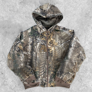 Wholesale Oem Custom Vintage Printing Camouflage <b>Zip</b> <b>up</b> <b>Jacket</b> Camo Hunting Cargo Full <b>Zip</b> Hoodie for Men - Product Image 1