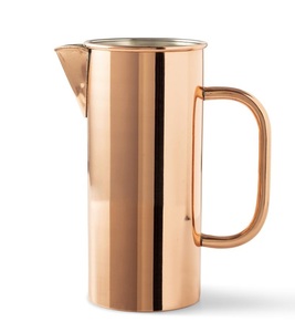 เหยือกทองแดงกลมสไตล์ยุโรป100% ทองแดงบริสุทธิ์สำหรับตกแต่งเคาน์เตอร์ห้องครัวเหยือกน้ำกันลื่น - Product Image 2