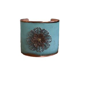 2026 December Hot Sale FAMOUS Patina Square Fantasy Bracelet Touchstone Hand Crafted Vintage solid <b>copper</b> Oxidized for Women - Product Image 1
