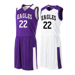 100% Polyester hommes basket-ball uniforme ensembles séchage rapide respirant doux vêtements de sport grande taille imprimé numéro de modèle nouveau XS pour - Product Image 3