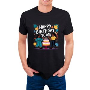 Personalized Vintage Birthday <b>Party</b> Men's 100% Cotton Knitted T-<b>Shirt</b> with Letter Pattern for Special Occasions - Product Image 2