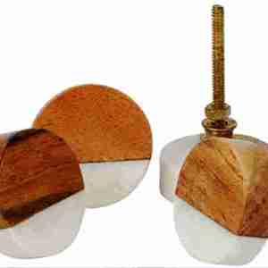 Poignée de porte en résine noire et blanche, bois et nacre, couleur, forme et taille personnalisées, fabriquée en Inde - Product Image 5