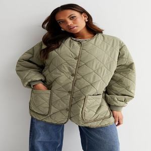 2022 OEM Veste matelassée matelassée pour femme Tissu en toile pour l'hiver - Product Image 1