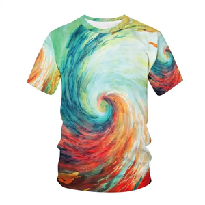 2025 ODM caliente nuevo estilo barato moda etiqueta tejida venta al por mayor verano calle Camiseta de manga corta hombres rasgados camiseta - Product Image 1