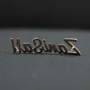 Collier pendentif hip-hop exclusif personnalisé en acier inoxydable, serti de diamants, finition plaquée argent, poli à la main, unisexe - Product Image 2