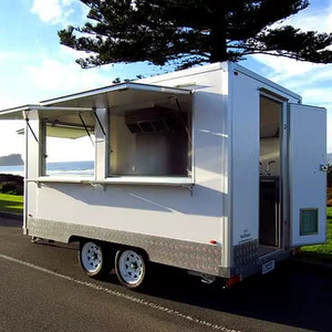 Carrito de Comida Móvil de Acero Inoxidable Estándar Europeo, Camión de Comida Rápida para Café, Helados y Frutas, Remolque para Vendedores Ambulantes - Product Image 1