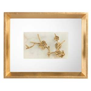Golden Butterfly Shadow Box <b>Wall</b> Art Large 3D Decorative Box <b>Frame</b> Metal Butterfly Sculpture Modern Luxury Artwork Living Room - Product Image 3