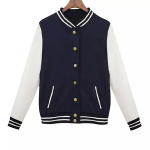 Servicio OEM caliente nueva moda de los hombres Streetwear personalizado Vintage Bomber béisbol Varsity Letterman chaqueta para las mujeres de algodón genuino - Product Image 1