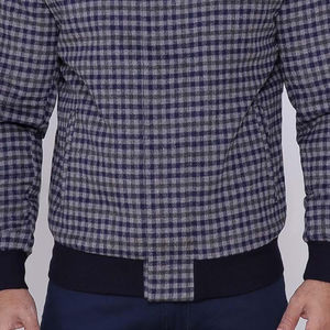 Chaqueta de Botones Personalizable del Fabricante Directo, Cuello de Piel de Lana, Manga Larga, Estilo Urbano de Invierno, Ropa para la Nieve, Alta Calidad ODM, Azul Gris - Product Image 3