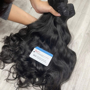 Cheveux vierges vietnamiens de qualité supérieure, double trame, 100% cheveux humains, ondulés naturels, trame de cheveux vierges, lot de cheveux vierges, stock important - Product Image 1