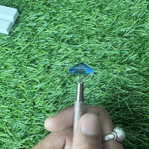 BUFF TOP อัญมณีสีฟ้าบุษราคัมปกติตัดหลวมสำหรับเครื่องประดับทำทุกขนาด - Product Image 2