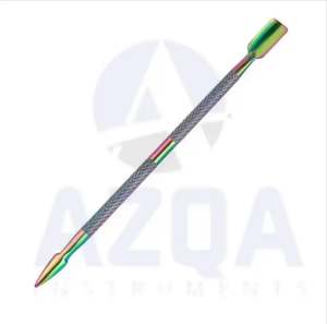 Empujador de Cutículas de Doble Cara de Alta Calidad en Negro para el Cuidado de las Uñas, Manicura, Pedicura con Función de Limpieza de Cutículas - Product Image 1