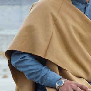 Châle en laine douce pour homme, chaud et respirant pour l'hiver, 300g, couleur unie classique traditionnelle, Inde et Pakistan - Product Image 4