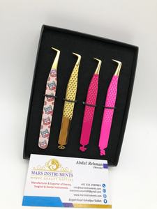 Pinzas para Extensión de Pestañas de Marca Privada Personalizadas, Pinzas para Pestañas de Alta Precisión, Pinzas de Acero Inoxidable de 90 Grados, Sostenibles - Product Image 3