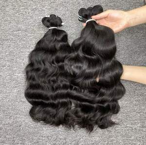 Extensiones de cabello de templo indio crudo Premium, máquina de trama de cabello humano Natural, paquetes al por mayor - Product Image 3