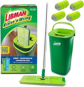 Libman Rinse 'n Wring <b>Mop</b> and Bucket System, 5 Microfiber Pads Included - Product Image 4