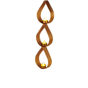 Chandelier en laiton finition or de forme personnalisée bougeoir simple avec design tendance de luxe style unique pour Noël - Product Image 6