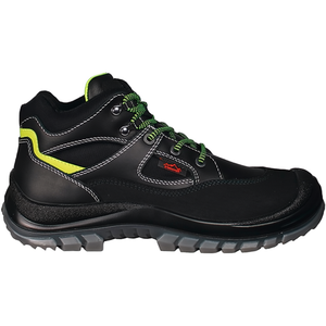 Bottes de sécurité en cuir tibétaines S3 EN20345 taille 44 noir/vert fluo - pour le travail et les activités de plein air - Product Image 2