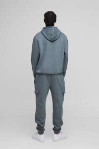 ชุดวอร์มผ้าฟลีซสำหรับผู้ชายชุดวอร์มผ้าคอตตอนผ้าโพลีเอสเตอร์ขนาดใหญ่เหมาะสำหรับใส่วิ่งออกกำลังกาย - Product Image 2