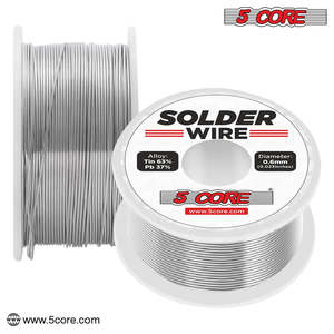 Alambre de soldadura de 5 núcleos, 5 unidades, DIY, estaño-plomo 63/37, núcleo de resina, 0.6mm, alambres de soldadura con fundente, componentes eléctricos - Product Image 2