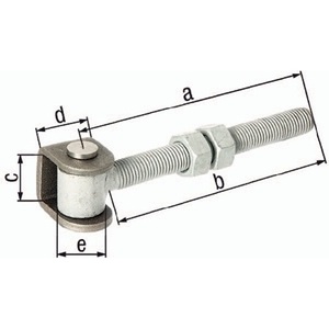 บานพับเหล็กดิบ GAH ขนาด 153x145x42x30 มม. สำหรับรั้ว ระแนง และประตู - Product Image 1