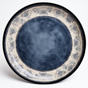 Plaque de chargeur en fer en métal gris crépuscule motifs de tourbillon fumé Design Art déco moderne auto-adhésif léger pour mariage - Product Image 1