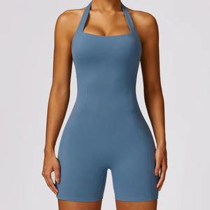Short Jumpsuit One-piece <b>Tight</b> Fit Gym Sports Yoga Jumpsuits for <b>Women</b> Sportswear Outfit Workout Clothes - Product Image 5