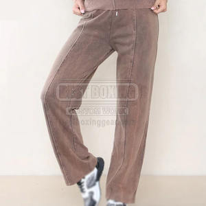 Offre Spéciale survêtements lavés à l'acide pour femmes en polaire personnalisée nouveauté vêtements de sport en coton survêtements lavés à l'acide - Product Image 5