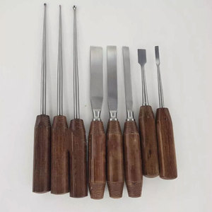 Cinceles de cureta de hueso, elevador de periostio, mango de fibra, instrumento ortopédico, 8 piezas - Product Image 1