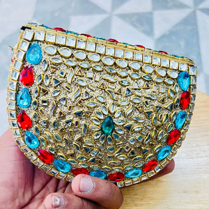 traditional mosaic clutch <b>bag</b> with detailed craftsmanship Handmade Evening Clutches for Women's Celebrations By HAND MADE CRAFT - Product Image 6