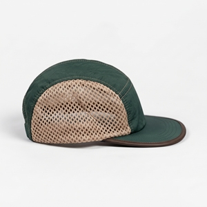 Gorra de malla verde de 5 paneles unisex transpirable para exteriores, informal, de béisbol, al por mayor, con logotipo personalizado, alta calidad, OEM, ODM, MOQ bajo - Product Image 4