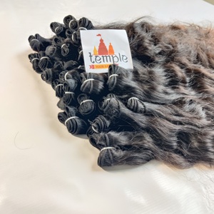 Paquete de Cabello Humano Virgen Remy 100% Natural de la India, Color Natural, Sin Procesar, para Mujeres, Fabricantes de Tejidos, Trenzado - Product Image 2