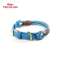 Colliers pour chiens et chats en cuir et nylon, personnalisables, doux, modernes, simples, à motifs imprimés, réglables avec accessoires, vente en gros