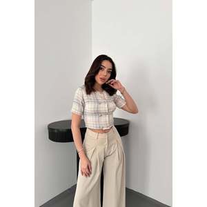 Blusa Blanca a Rayas y con Botones - Blanca - Product Image 1