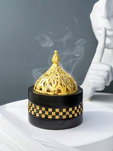 ที่วางธูปไม้พร้อมฝาโดมทองเหลืองสำหรับการเผาธูปอโรมาเธอราพีและอุปกรณ์ตกแต่งบ้านที่ทันสมัยและผ่อนคลาย - Product Image 5