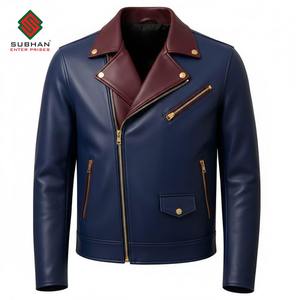 เสื้อแจ็คเก็ตบอมเบอร์หนังสังเคราะห์สำหรับผู้ชาย คุณภาพพรีเมียม สำหรับฤดูหนาว สไตล์ลำลอง คอจีน ซิป แบบเรียบ - Product Image 1