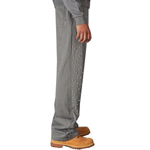 กางเกงวอร์มผู้ชายสีดำสไตล์วินเทจ ล้างสีแบบแอซิด ทรงตรง ผ้าฝ้าย 100% สตรีทแวร์ ลำลอง มีเชือกผูก เอวกลาง ทรงหลวม น้ำหนักเบา - Product Image 3