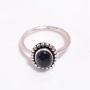 Bague fine classique en argent sterling 925 avec diamant ovale en pierre précieuse Sun Sitara pour cadeau de fête d'anniversaire de fiançailles de mariage - Product Image 2