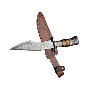 Couteau de chasse Bowie en acier inoxydable de haute qualité, nouvelle mode, bord dentelé, poignée à forte adhérence, garantie 3 ans, personnalisable OEM - Product Image 2