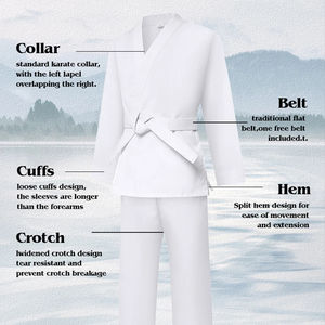 Uniforme de karaté noir de haute qualité personnalisé 8oz/Gi de karaté noir personnalisé/costume de karaté noir personnalisé - Product Image 4