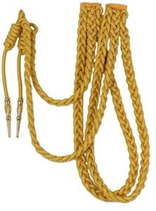 Wholesale OEM Service White & Gold Custom Requirement Logo Aiguillette with Silver <b>Braided</b> <b>Cord</b> - Product Image 4