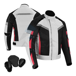 Veste en cuir pour homme à col montant, tendance automne, couleur contrastée, veste de motard, fermeture éclair intégrale, vêtement d'extérieur, argent - Product Image 1